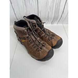 Keen Targhee II Mid Sz 11.5 Leather Waterproof Hiking Boots Shitake/Brindle